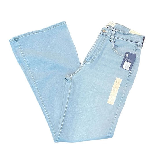 Universal Thread Women's High Waist Light Blue Flare Cotton Jeans Size: 6 - Picture 7 of 8